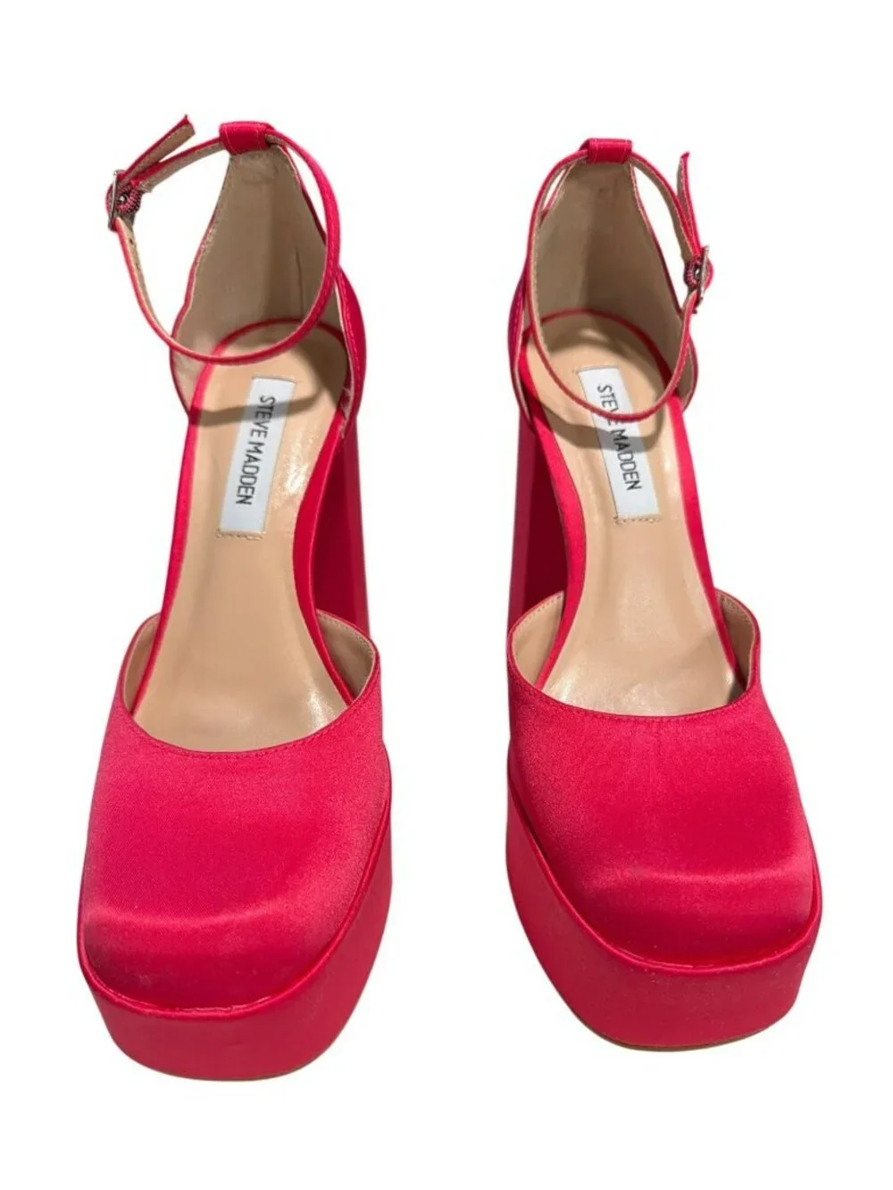 Steve Madden Agata Platform Heels Pink Block Heel Shoes Size 7.5